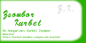 zsombor kurbel business card